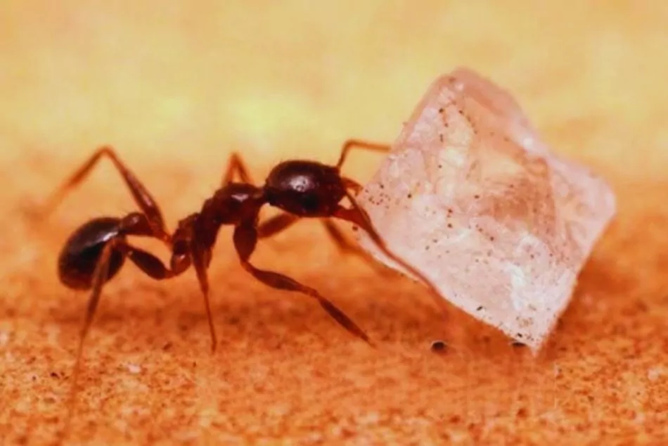 ant carrying sugar